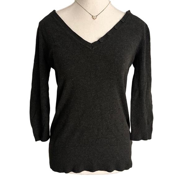 Perfect Fall Sweater Top With Button Detail Take Out Size Large - Picture 1 of 4